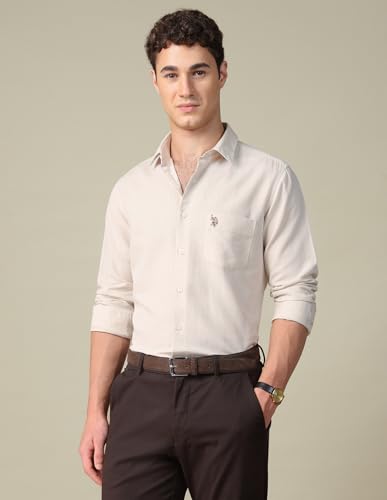 Image of U.s.Polo Association Men's Solid Tailored fit Shirt