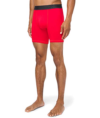 Lululemon Men's Always in Motion Boxer The Long One 7" (Spicy Red, Small)