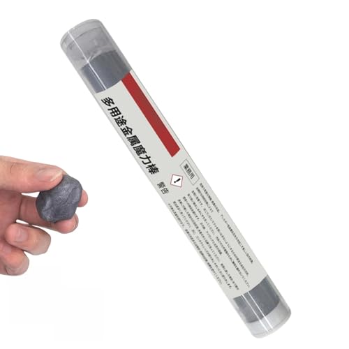 Metal Filler Putty - 114g Waterproof Fireproof Leak Repair, High Temp Resistant Bonding Stick, Industrial Strength Adhesive, Home Improvement, Gray Permanent Sealant for Pipe Concrete Hardware