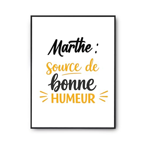 Affiche Marthe source de bonne humeur Otshirt poster citation