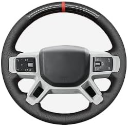 Hand Sewn Perforated Car Steering Wheel Cover, Anti Slip and Breathable Microfiber Leather Protection Interior, for Discovery Discovery 5 IIIL462 2021-2024 /Land Rover Defender L663 2020-2024