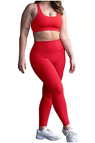 Dream Gear Leggings de cintura alta para mujer, suaves, elásticos, sin costuras, opacos con control de abdomen, leggings de fitness, entrenamiento, gimnasio, yoga, pantalones elásticos de talla