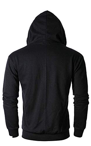 Image of T.N.X Men's Hooded Zipper Sweatshirt | Full Zip Hoodie | Regular Fit | Solid | Casual Wear | Winter Wear