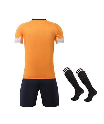 Image of M2C Kids Soccer Uniform Athletic Jersey Shorts Socks Set