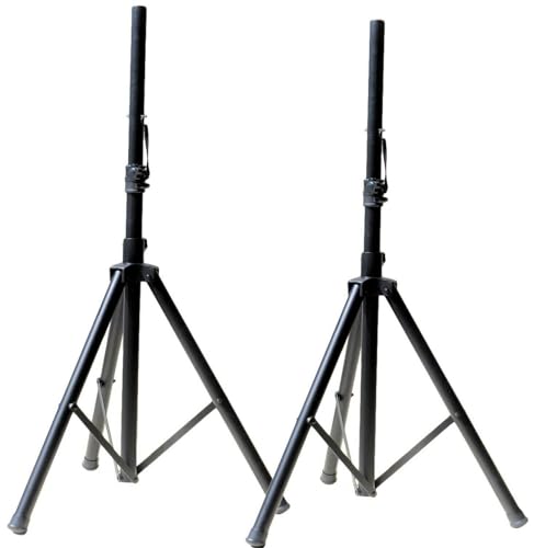 MR DJ SS300B Speaker Stand Universal Black Heavy Duty Folding Tripod PRO PA DJ Home On Stage Speaker Stand Mount Holder