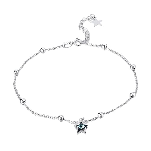 Bracelets de cheville femmes ornés d'un cristal élégant aux finitions fines