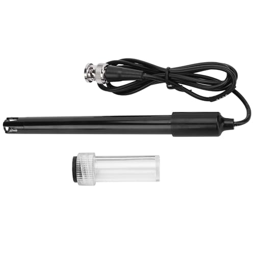 Longue Corps pH Électrode avec BNC Prise Sonde Câble Testeur PH Test Dureté de l'eau Sonde 0-14pH Testeur PH Piscine pour Détection de Valeur Acquisition...
