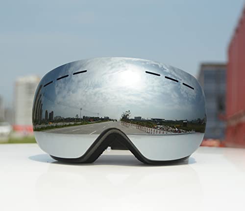 SCOTEEP Óculos de esqui, óculos OTG para snowboard, óculos de neve com lentes duplas antiembaçantes