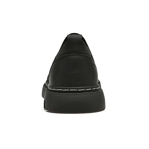 CERYTHRINA Men's Invisible Height Increasing Elevator Shoes 2 Inches Taller Mesh Leather Slip-on Casual Loafers4