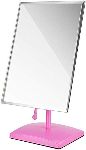 WYUYIWH Espejo de maquillaje, espejo de maquillaje giratorio multiángulo, espejo de tocador de pie para baño, cuadrado (color: blanco)