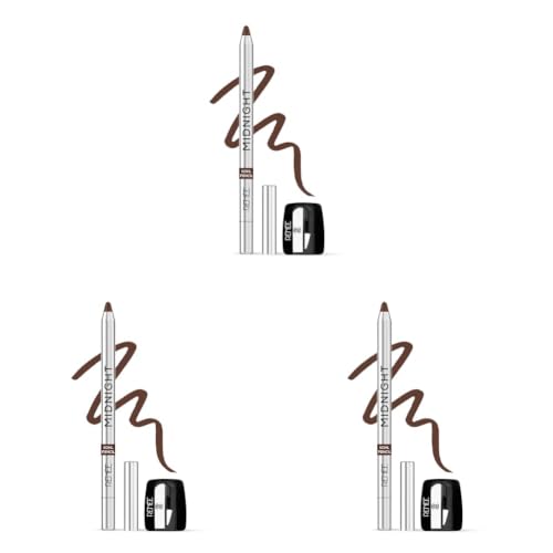 Image of RENEE Midnight Kohl Pencil- Brown | Waterproof, Smudge-proof Kajal With Sharpener | Matte Finish, Long-lasting Upto 24 Hours | One-swipe Application With Vitamin E | 1.5 g (Pack of 3)