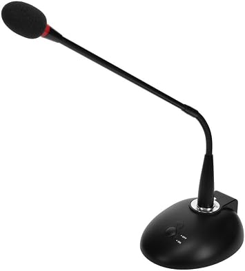 Monoprice Commercial Audio Desktop Paging Microphone with On/Off Button No Logo,Black