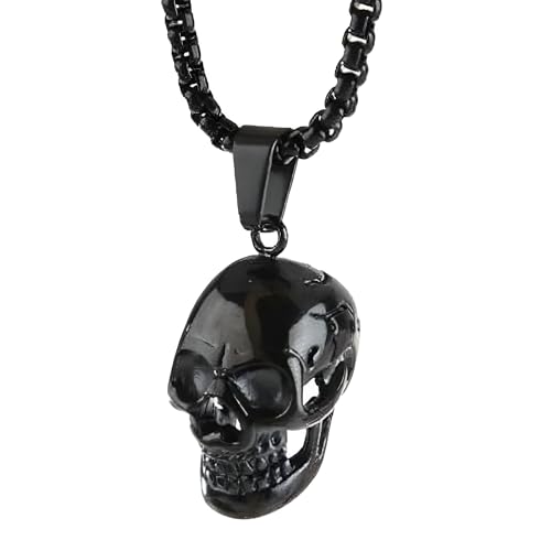 Médaillon pirate en argent 925 anti-allergie pour homme style biker