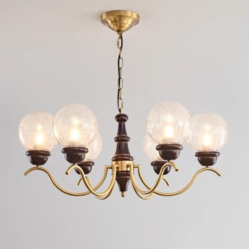 Chandelier Spoutnik suspension bois style rustique et moderne pour grand salon