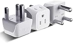 Ceptics Canada to South Africa, Botswana, Namibia Travel Adapter (Type M) - Dual Input - Ultra Compact - Charge your Cell Phone, Laptops, Tablets (CT-10L, 3 Pack)