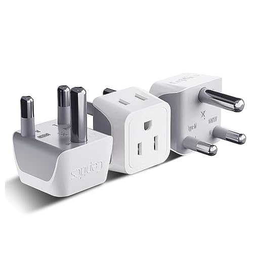 Ceptics South Africa, Namibia Travel Adapter Plug with Dual Usa Input - Type M - Ultra Compact - Safe Grounded Perfect for Cell Phones, Laptops, Camera Chargers and More 3 Pack (CT-10L)