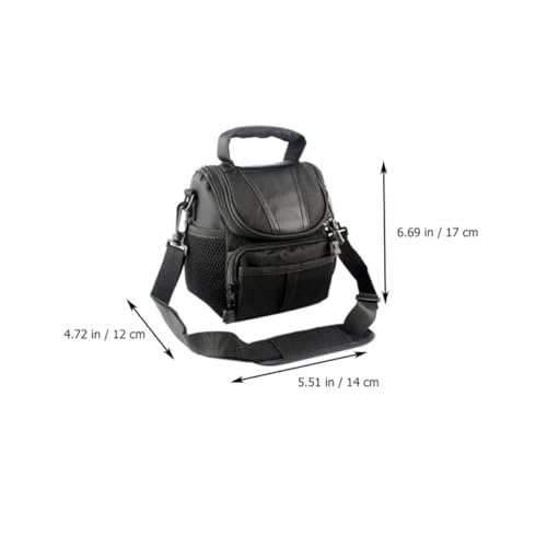 Bolsa portátil para cámara de nylon negro con cremallera suave para viajes 2