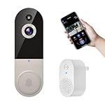 1080p Wireless Video Doorbell with Indoor Ring Chime, Enhanced Security with AI Human Detection, 2-Way Audio, Night Vision, Cloud Storage, Real-Time Alerts, Smart Home Protection