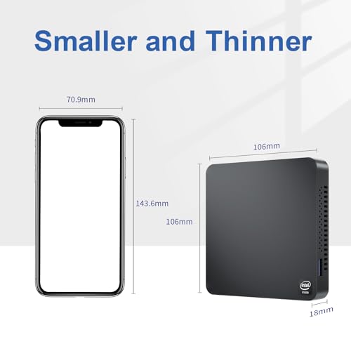Beelink N3450 T5 Mini Pc Celeron N4020(4M Cache,Up To 2.8Ghz), 4G Ddr+64G Emmc, 2.4G/5Gwifi, Mini Computer Supports 4K Dual Hdmi/4*Usb3.0/Bt5.0,Gigabit Network thumb #1