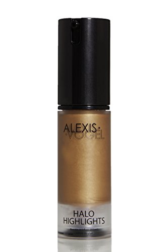 Best Skin Care Makeup Liquid Shimmer Cream - Alexis Vogel Halo Highlights - Create Beautiful Youthful Skin Glow - Use on