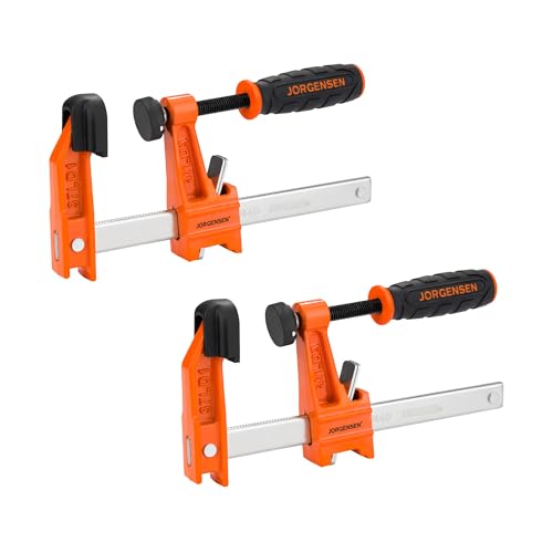 Image of Jorgensen 4 inch Light-Duty Steel Bar Clamp Set, 300 lbs Load Limit, 2-Pack