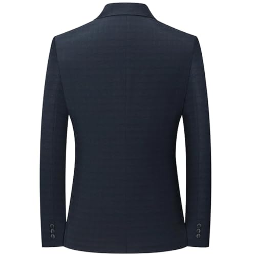 Men's Solid Color Thin Business Casual Suit Jacket Single-Breasted Casual Slim Blazer3