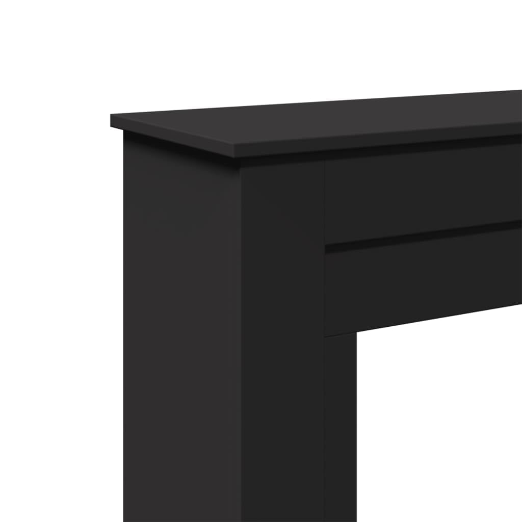 vidaXL Cadre de cheminée Noir 90x30x90 cm Bois d'ingénierie