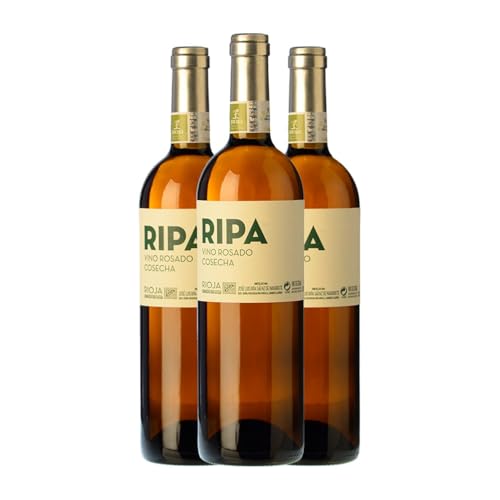 Ripa Navarrete Rosado Rioja 75 cl Vino rosado (Caja de 3 Botellas de 75 cl)