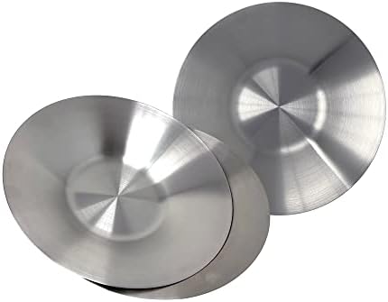 Saltlas Stainless Steel Plate Bowl, 9.25" Wide Salad Bowls, Set of 3, Perfect for Salad, Pasta, Snack, Chip, Fruit and dessert