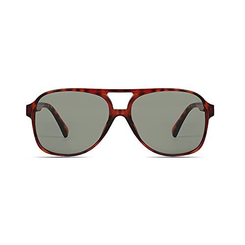 Image of Freckles Mark Vintage Retro 70s Sunglasses for Women Men Classic Large Square Aviator Trendy Glasses
