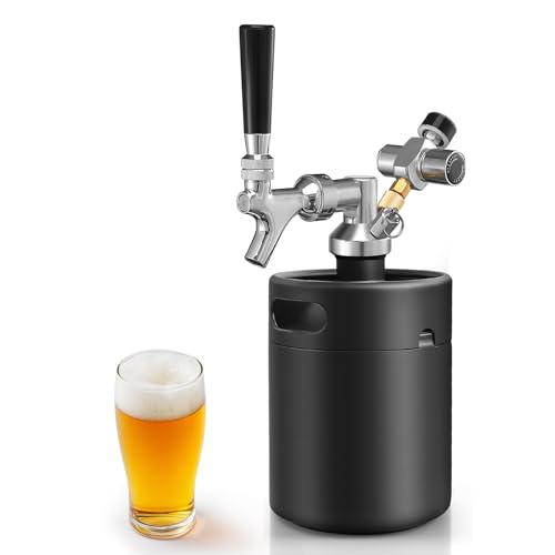MRbrew 64oz Mini Keg Growler Portable Draft Beer Dispenser System