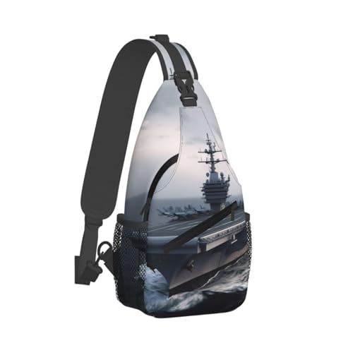 Mochila tipo sling Crossbody negra para exteriores