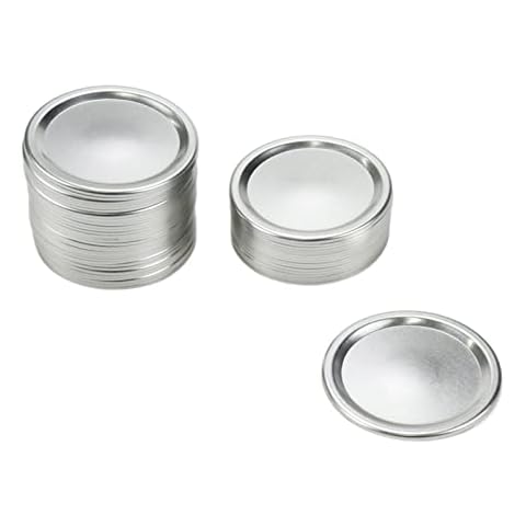 Pastlla 50 Count Wide Mouth Canning Lids Mason Jar Canning Lids Reusable Jar Lids Caps Leak Proof Airtight Split-Type Lids Large Mouth Bulk Canning Lids (50Pcs Canning Lids - 68mm, Silver) Cover