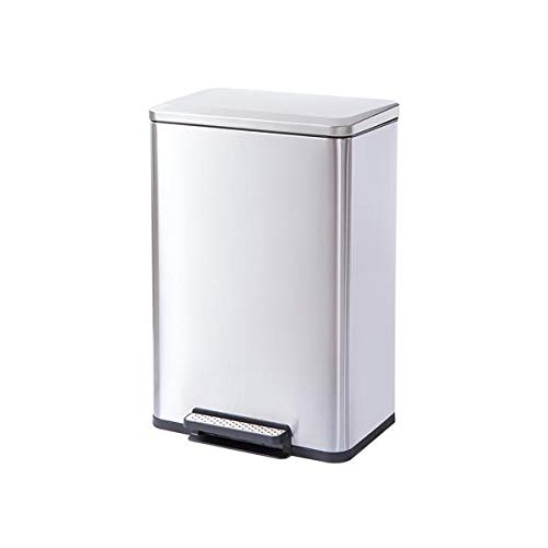 HavrePacRectangle, Stainless Steel, Soft-Close, Step Trash Can, 30L 8 Gallon