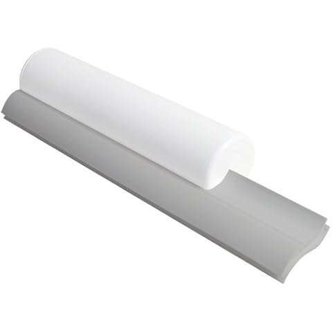 Clerét Classic Bath & Shower Squeegee White with Replaceable Dual Grey Wiping Blades * Proudly Made in The USA Cover