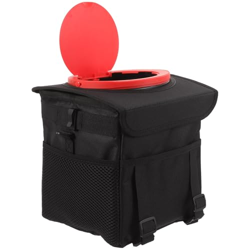 Cubo de basura plegable LIFKOME compacto de poliéster con base rígida para coche