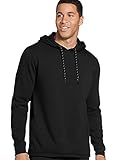 Jockey Men's Lap Vent Pullover Hoodie, Black, Large
