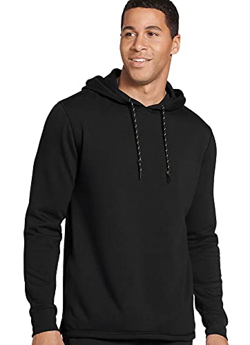 Jockey Men's Sportswear Lightweight Fleece Pullover Hoodie, Black