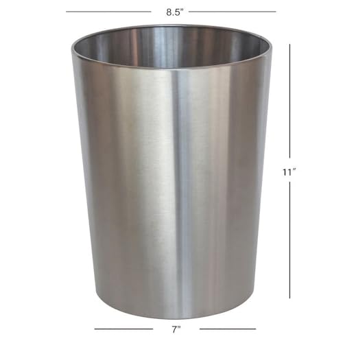 Caneca metálica para baño, níquel cepillado, 2.2 gal miniatura 4