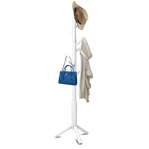 Organize Your Wardrobe with a White Coat Hanger Stand