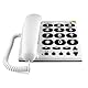 Doro 3891 PhoneEasy 311c, Schnurgebundenes Großtastentelefon mit optischerAnrufsignalisierung,weiß