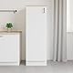 Dmora - Hochschrank 1 Tür Pianengo, Küchenschrank, Vertikales Vorratsmodul, Kompakter Vertikalschrank, 60x60 h148 cm, Weiß und Eiche