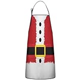 aiwkjdns Santa Claus Adjustable Aprons for Women Pockets Design Perfect for Cooking Christmas Presents for Wife Husband