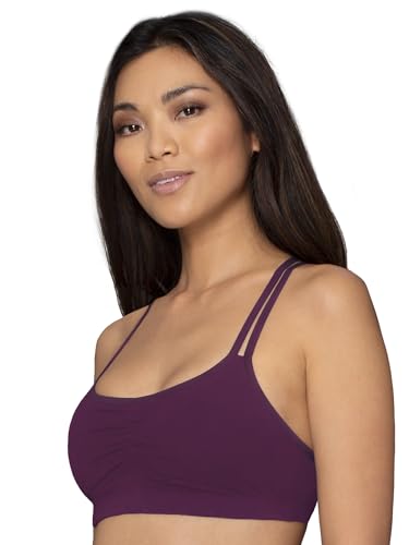 Image of Fruit of the Loom Women's Spaghetti Strap Cotton Sports Bra - All-Day Comfort