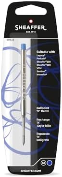 Sheaffer Ballpoint Refill K Style - Blue Medium | Compatible with VFM, Sentinel, SH100, SH300, Reminder, SAGARIS, ICON Ballpoint Collections