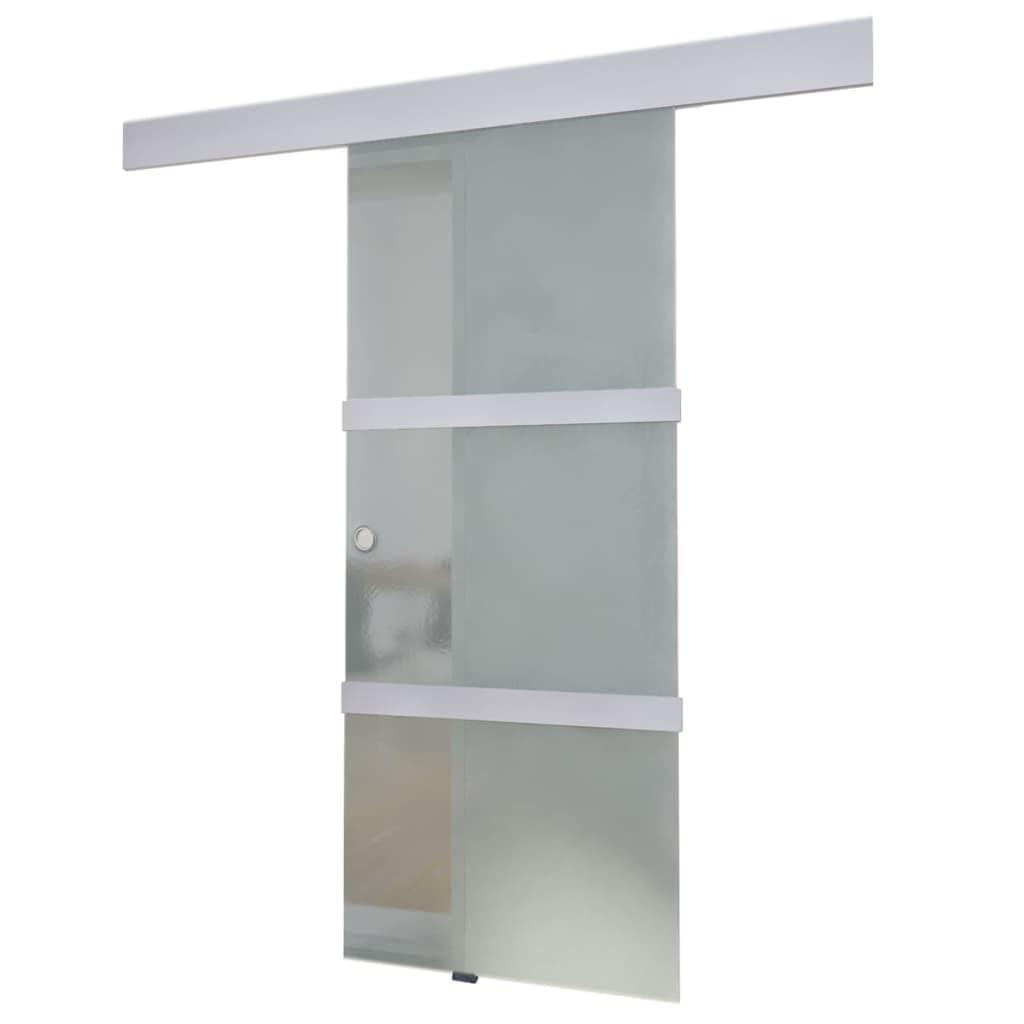 Materiały budowlane, drzwi przesuwne, szkło i aluminium, 178 cm, srebrne