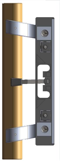 Image of Prime-Line C 1224 Sliding Patio Door Handle Set - Replace Old or Damaged Door Handles Quickly and Easily - Black Diecast, Mortise Style, Non-Keyed, Fits 3-15 /16 inch Hole Spacing (1 Set)