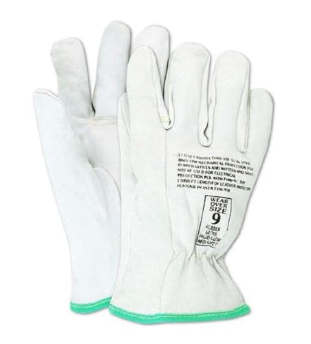 MAGID Leather Lineman Electrical Protector Work Gloves, 1 Pair, Size 9, 125019, For Use With Rubber Insulated Gloves