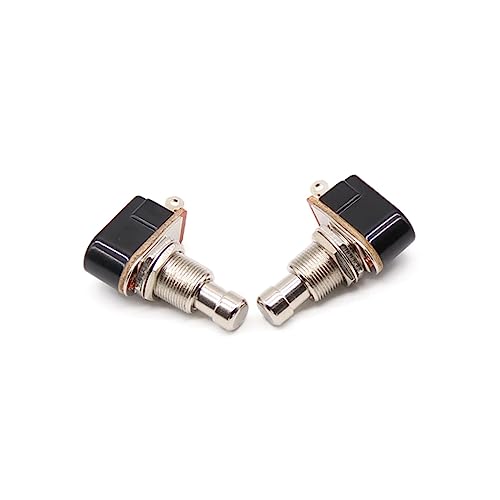 Abaodam 5pcs Metal Guitar Effects Pedal Button Switch Guitar Pedal Toggle 2 Pin Foot Push Butt