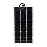 Monokristallines flexibles Solarpanel, 80 W, hohe Effizienz, Leistung für Wohnmobil, Wohnwagen, Boot, Outdoor-Lehrprojekt